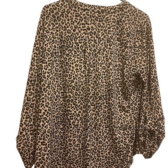 Michael Michael Kors Blouse Multicolor Half Zip Stretch. - Picture 2 of 10